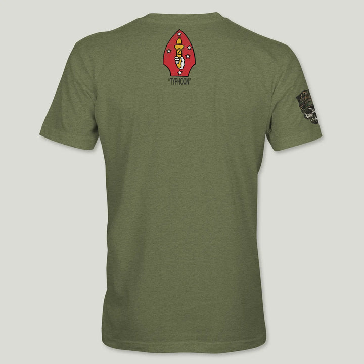 USMC Guidon 1st Bn 2nd Marines V12 Tee (Black)