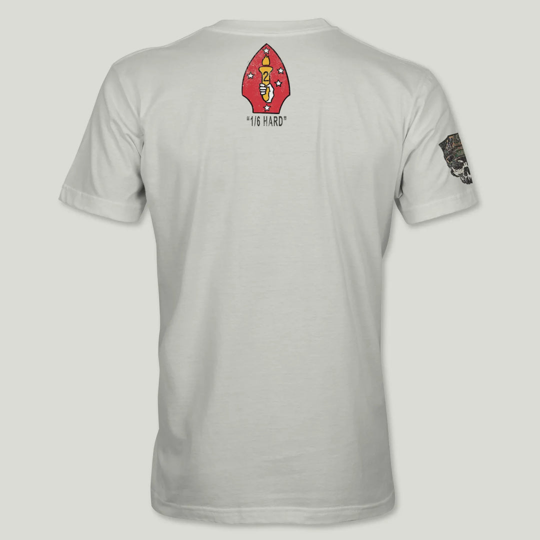 USMC Guidon 1st Bn 6th Marines V16 Tee (Black)