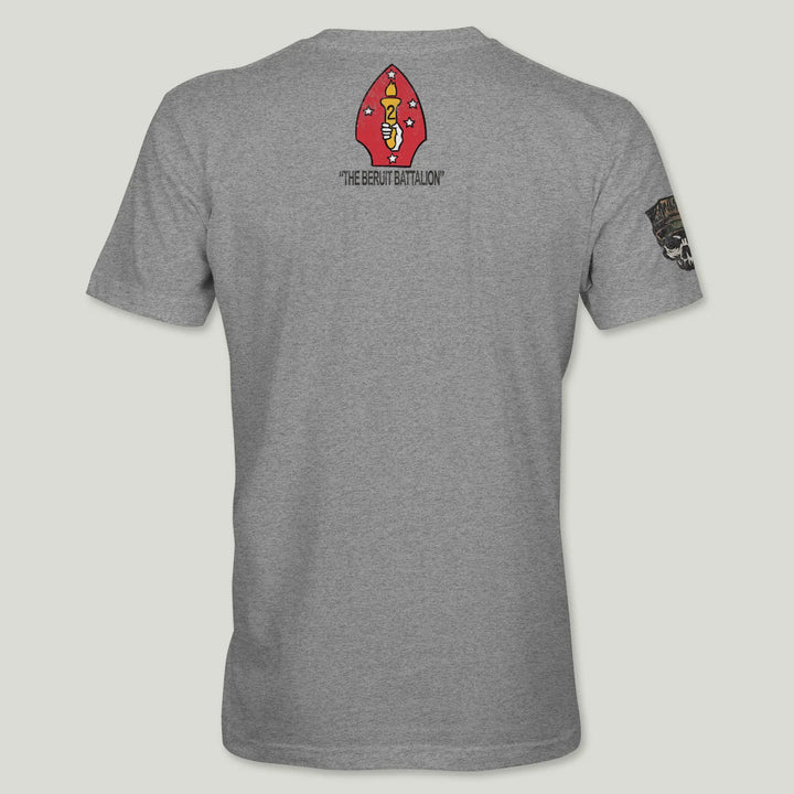 USMC Guidon 1st Bn 8th Marines V18 Tee (Black)