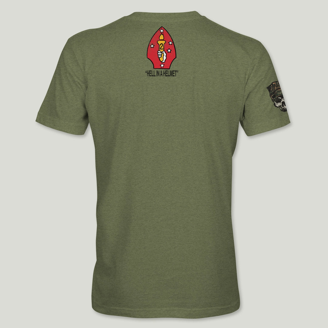 USMC Guidon 2nd Bn 9th Marines V29 Tee (Black)