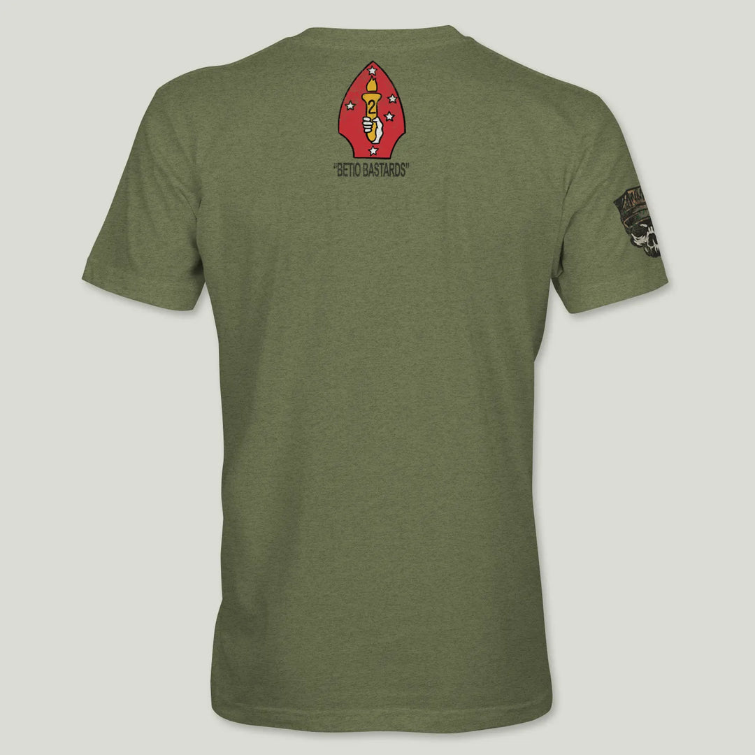 USMC Guidon 3rd Bn 2nd Marines V32 Tee (Black)