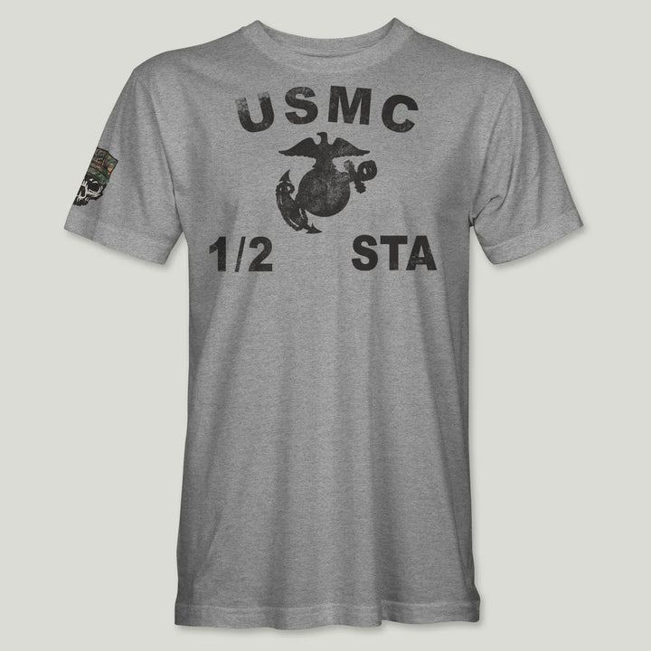 USMC Guidon 1st Bn 2nd Marines V12 Tee (Black)