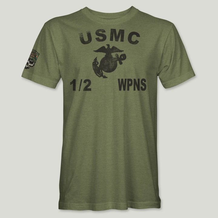 USMC Guidon 1st Bn 2nd Marines V12 Tee (Black)