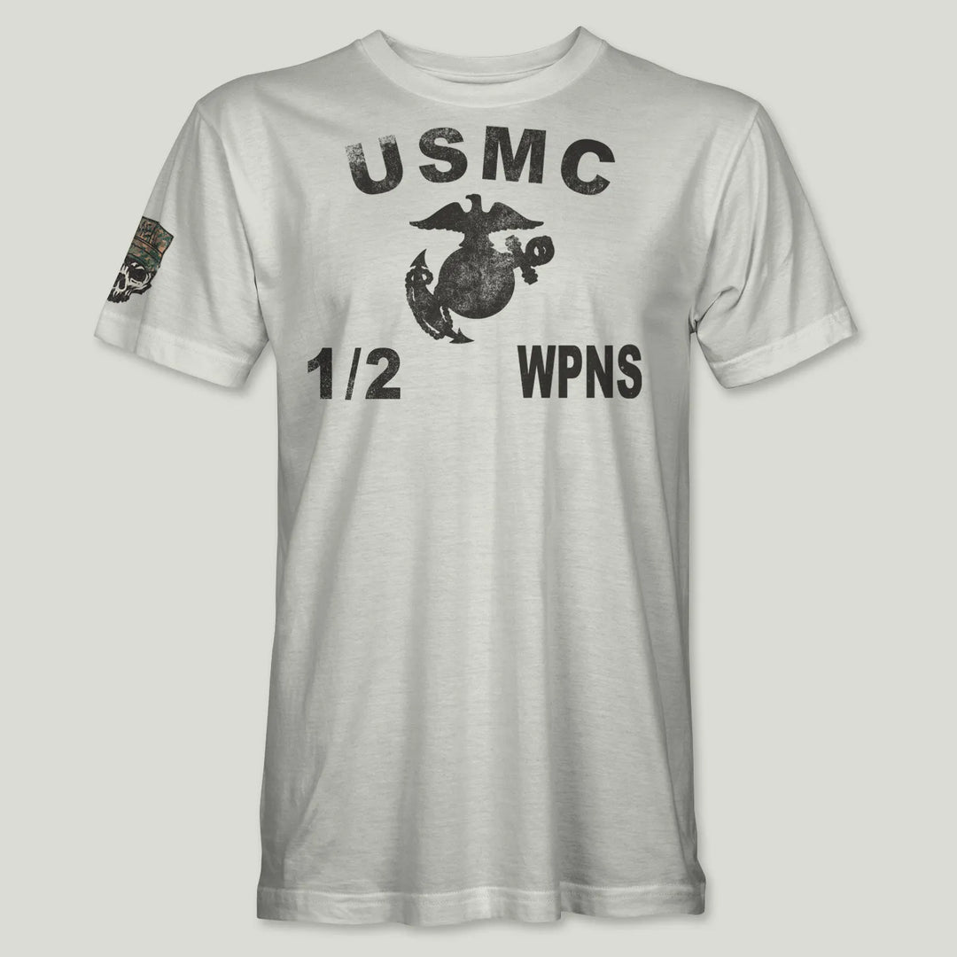 USMC Guidon 1st Bn 2nd Marines V12 Tee (Black)