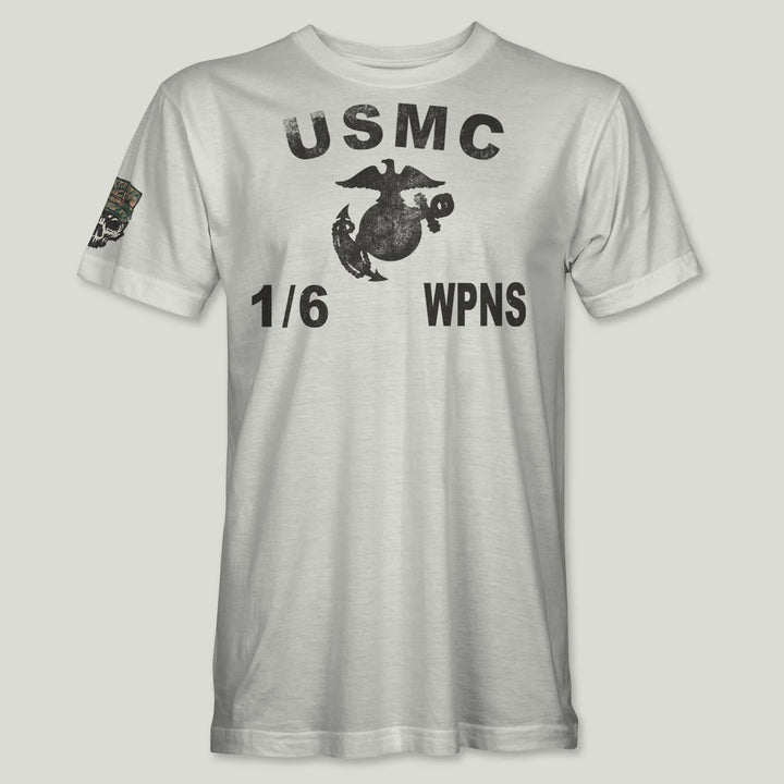 USMC Guidon 1st Bn 6th Marines V16 Tee (Black)