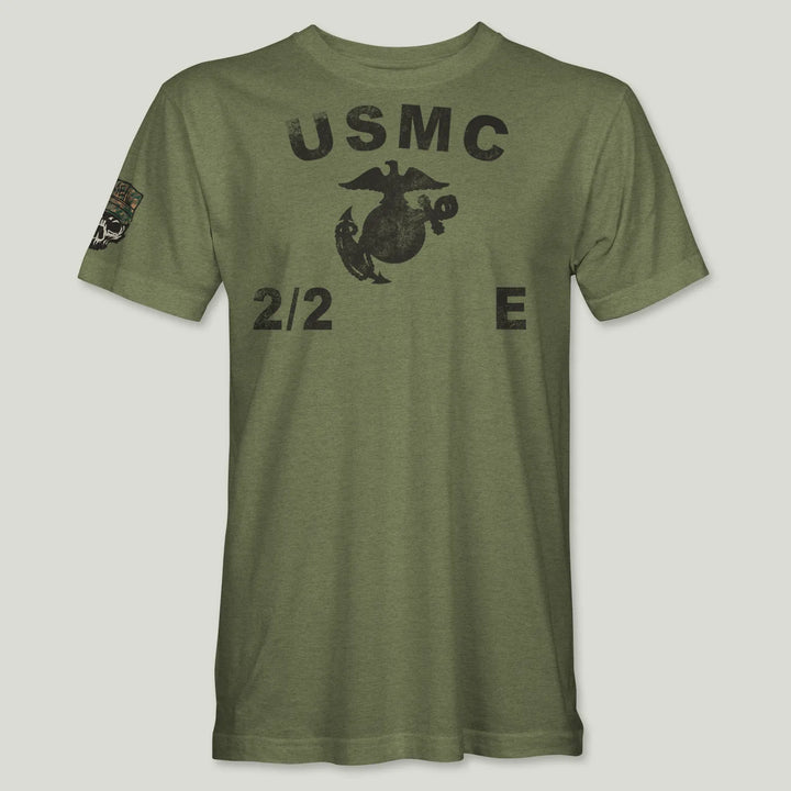 USMC Guidon 2nd Bn 2nd Marines V22 Tee (Black)
