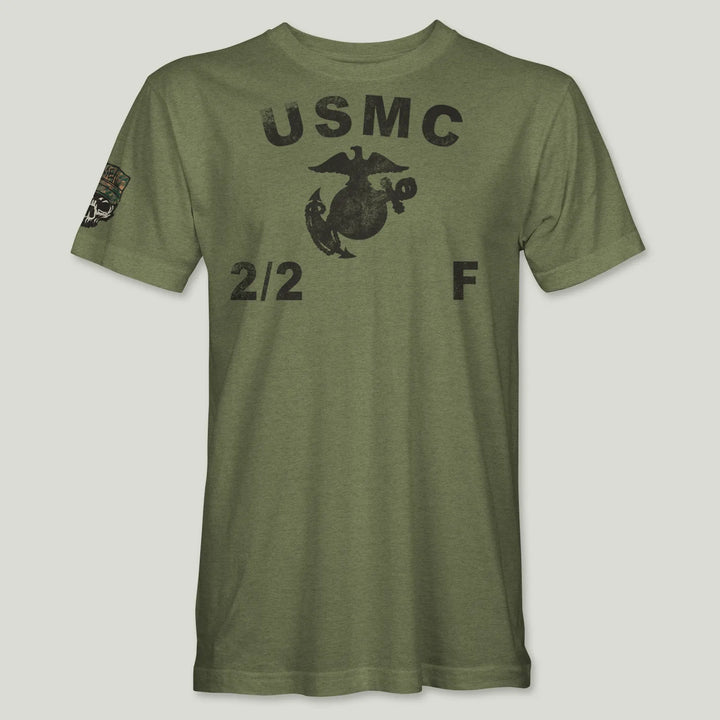 USMC Guidon 2nd Bn 2nd Marines V22 Tee (Black)