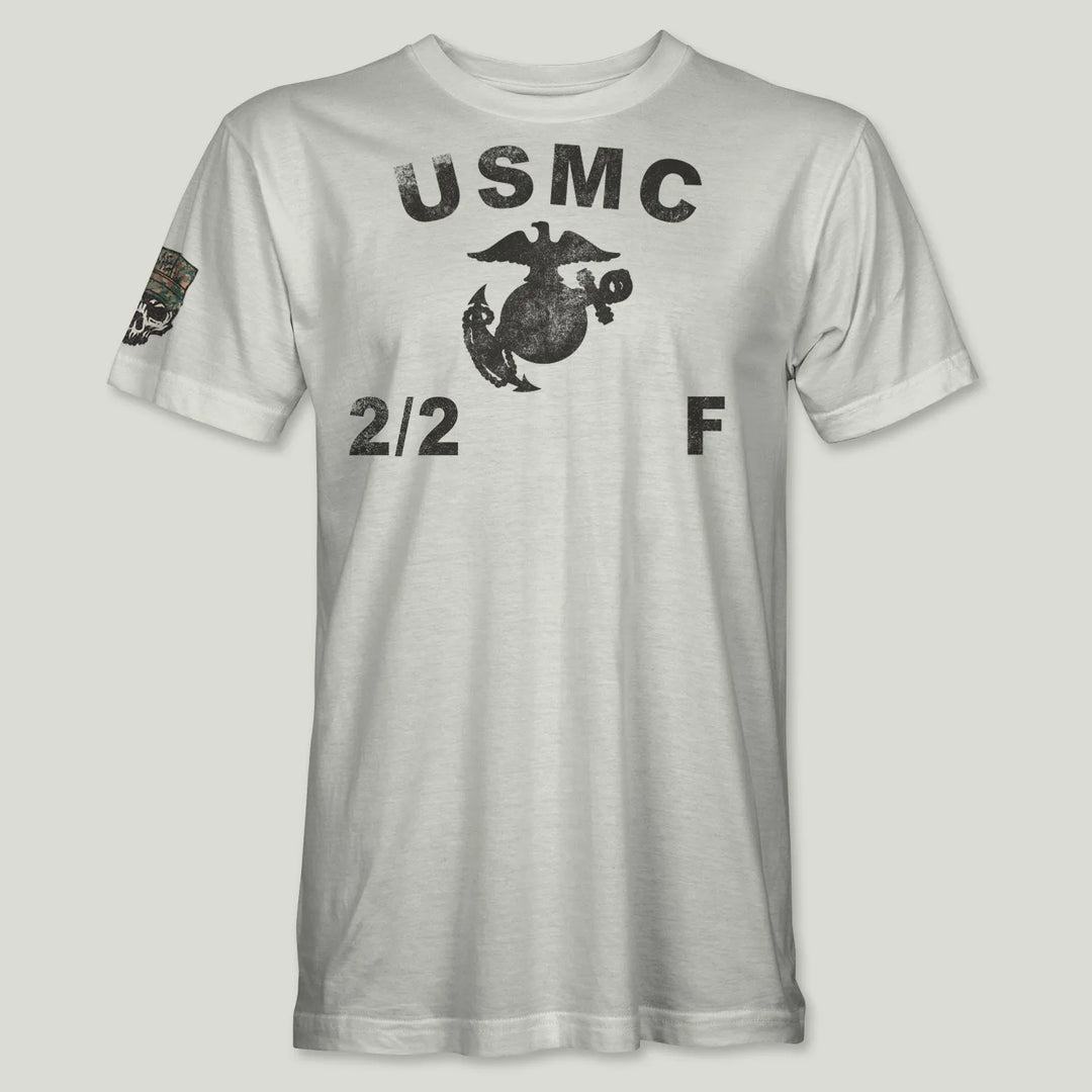 USMC Guidon 2nd Bn 2nd Marines V22 Tee (Black)