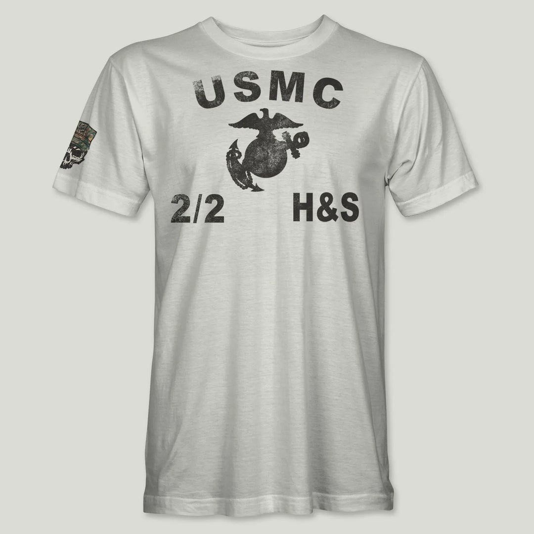 USMC Guidon 2nd Bn 2nd Marines V22 Tee (Black)