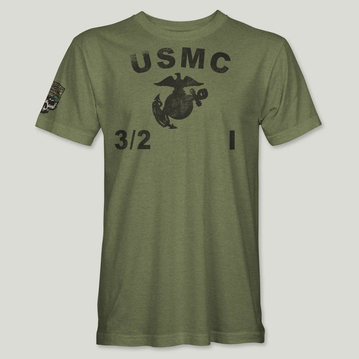 USMC Guidon 3rd Bn 2nd Marines V32 Tee (Black)