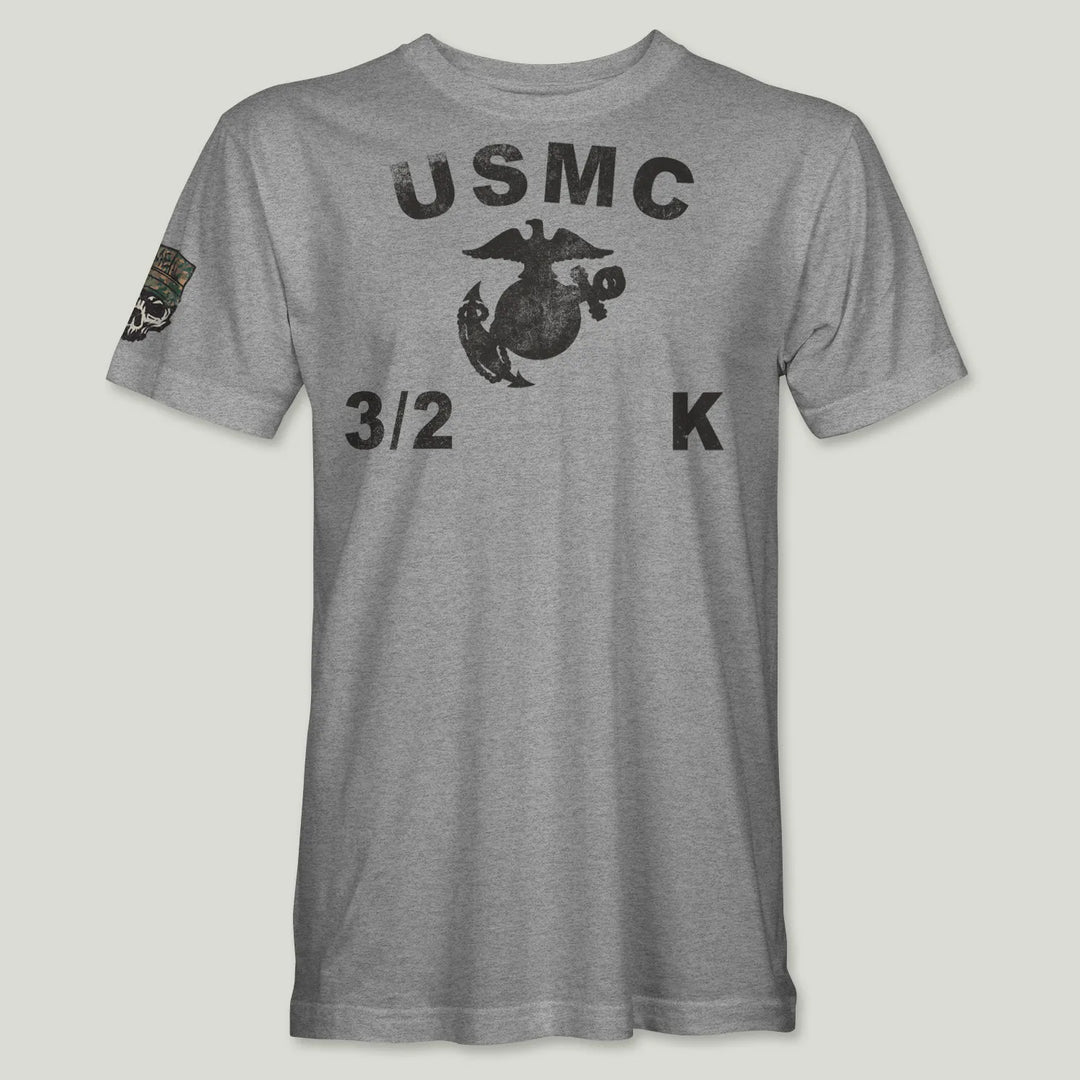 USMC Guidon 3rd Bn 2nd Marines V32 Tee (Black)