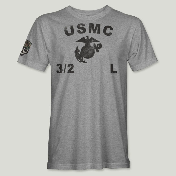 USMC Guidon 3rd Bn 2nd Marines V32 Tee (Black)