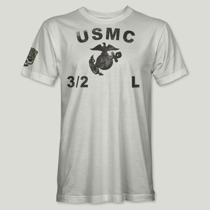 USMC Guidon 3rd Bn 2nd Marines V32 Tee (Black)