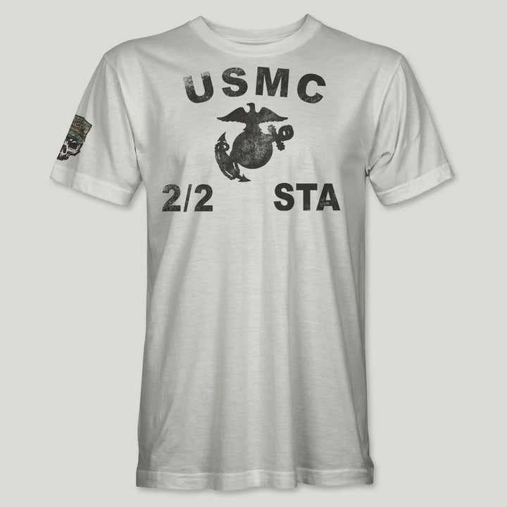 USMC Guidon 2nd Bn 2nd Marines V22 Tee (Black)