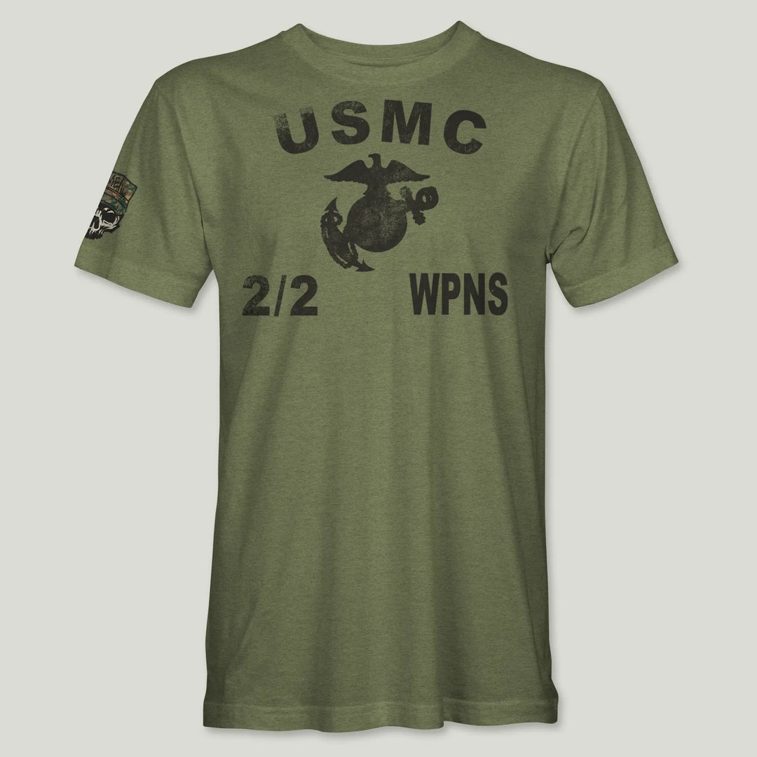 USMC Guidon 2nd Bn 2nd Marines V22 Tee (Black)