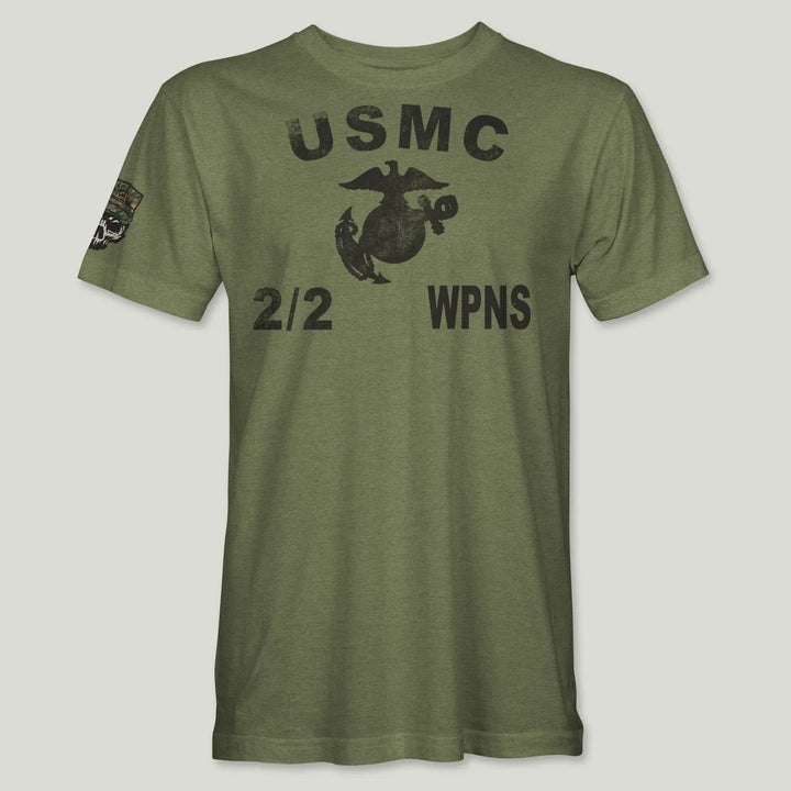 USMC Guidon 2nd Bn 2nd Marines V22 Tee (Black)
