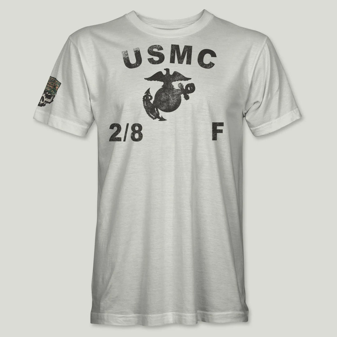 USMC Guidon 2nd Bn 8th Marines V28 Tee (Black)