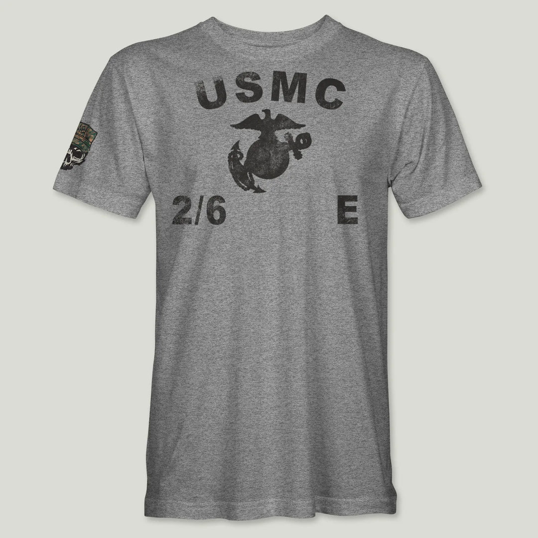 USMC Guidon 2nd Bn 6th Marines V26 Tee (Black)