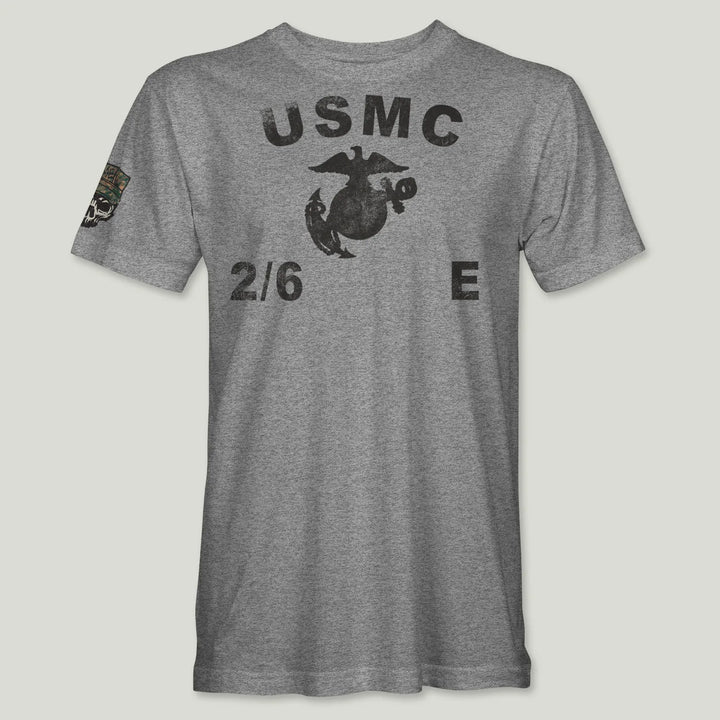 USMC Guidon 2nd Bn 6th Marines V26 Tee (Black)