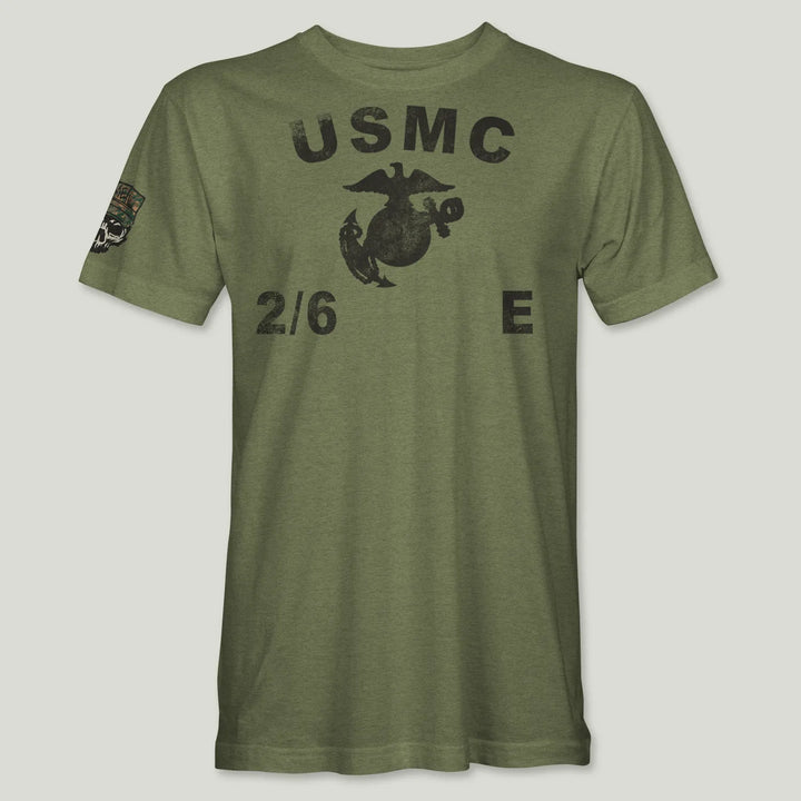 USMC Guidon 2nd Bn 6th Marines V26 Tee (Black)