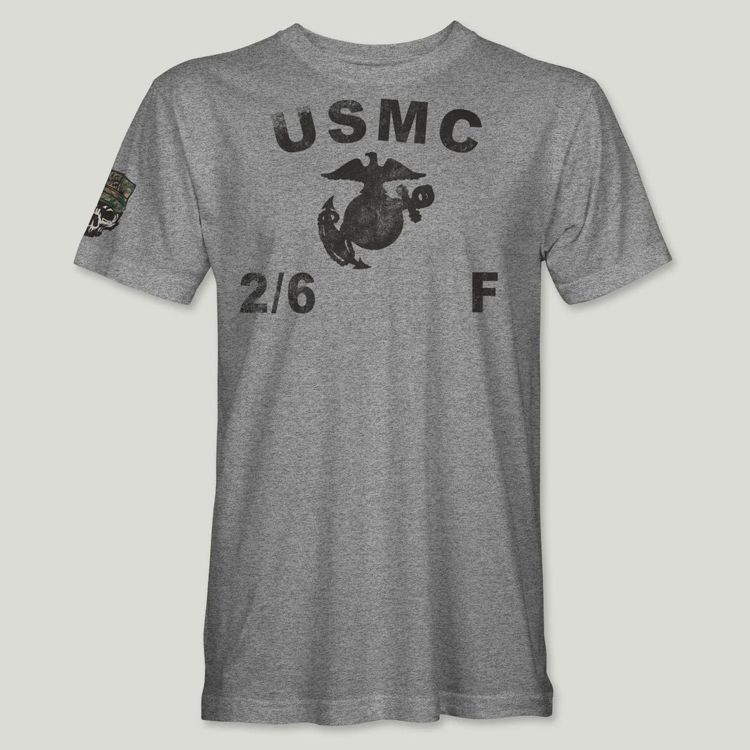 USMC Guidon 2nd Bn 6th Marines V26 Tee (Black)
