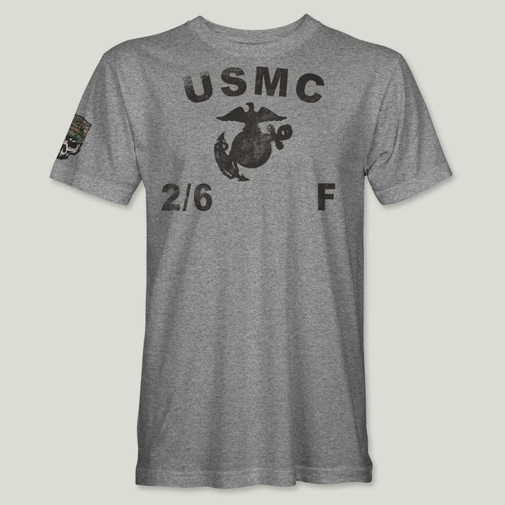 USMC Guidon 2nd Bn 6th Marines V26 Tee (Black)
