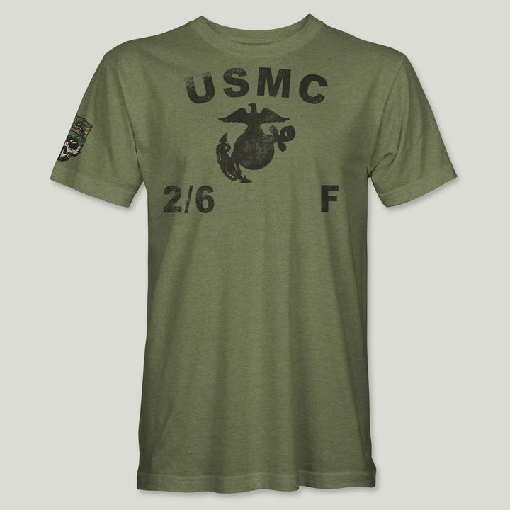 USMC Guidon 2nd Bn 6th Marines V26 Tee (Black)