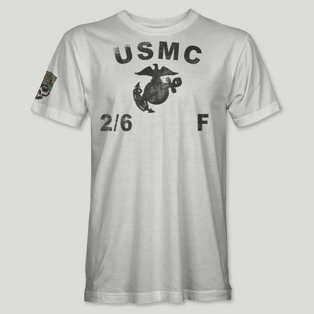 USMC Guidon 2nd Bn 6th Marines V26 Tee (Black)