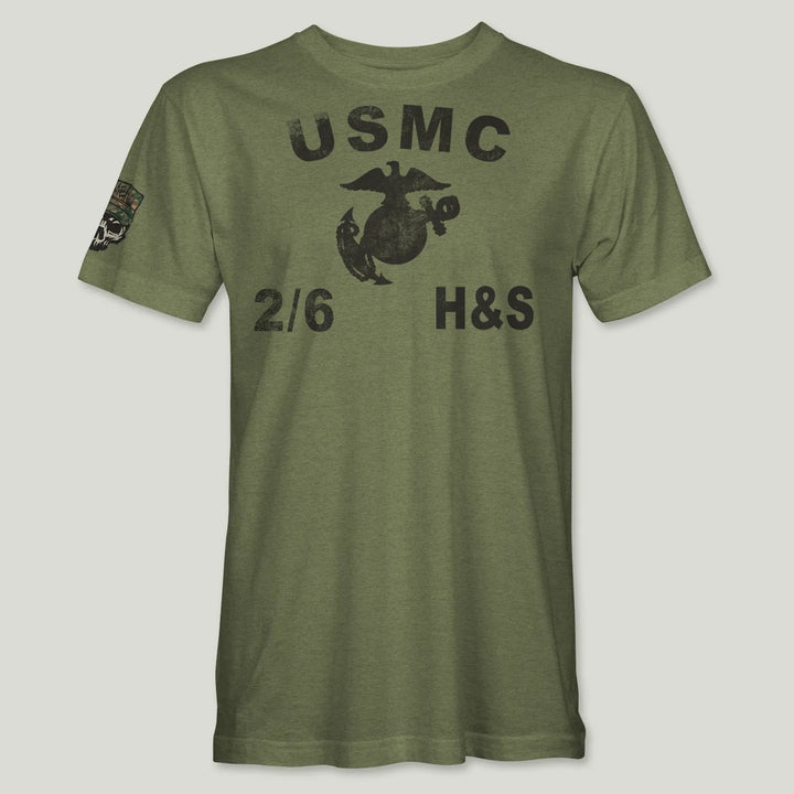 USMC Guidon 2nd Bn 6th Marines V26 Tee (Black)