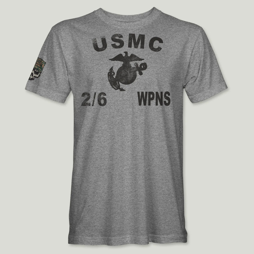 USMC Guidon 2nd Bn 6th Marines V26 Tee (Black)
