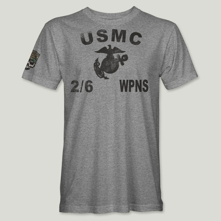 USMC Guidon 2nd Bn 6th Marines V26 Tee (Black)