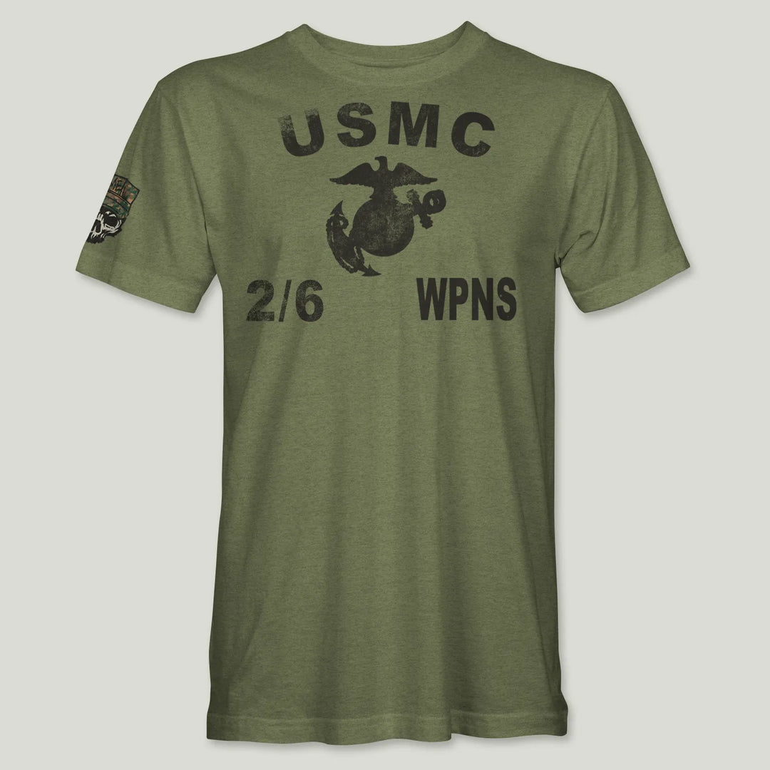 USMC Guidon 2nd Bn 6th Marines V26 Tee (Black)