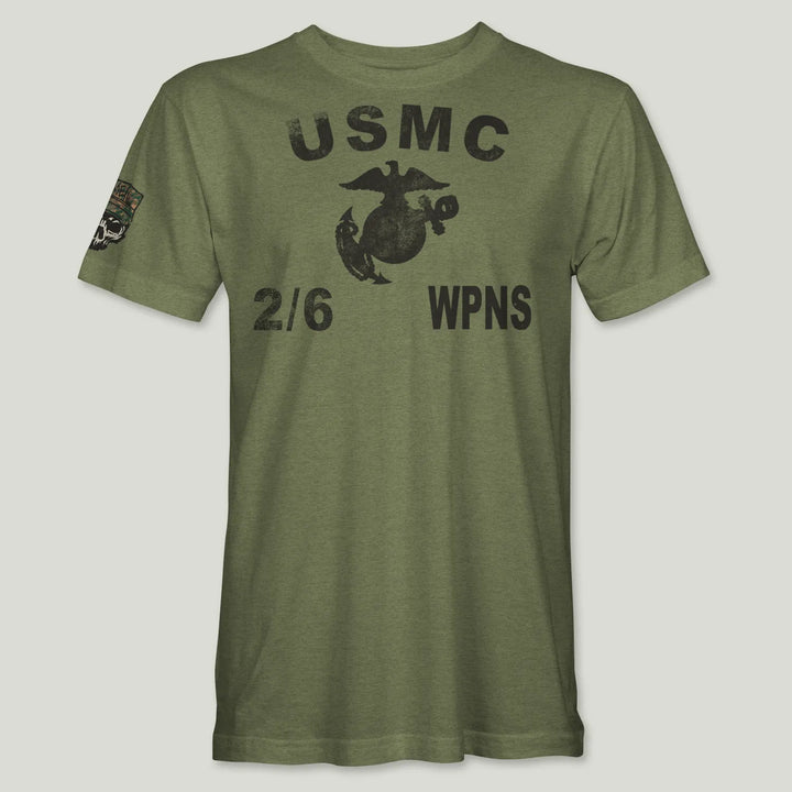 USMC Guidon 2nd Bn 6th Marines V26 Tee (Black)