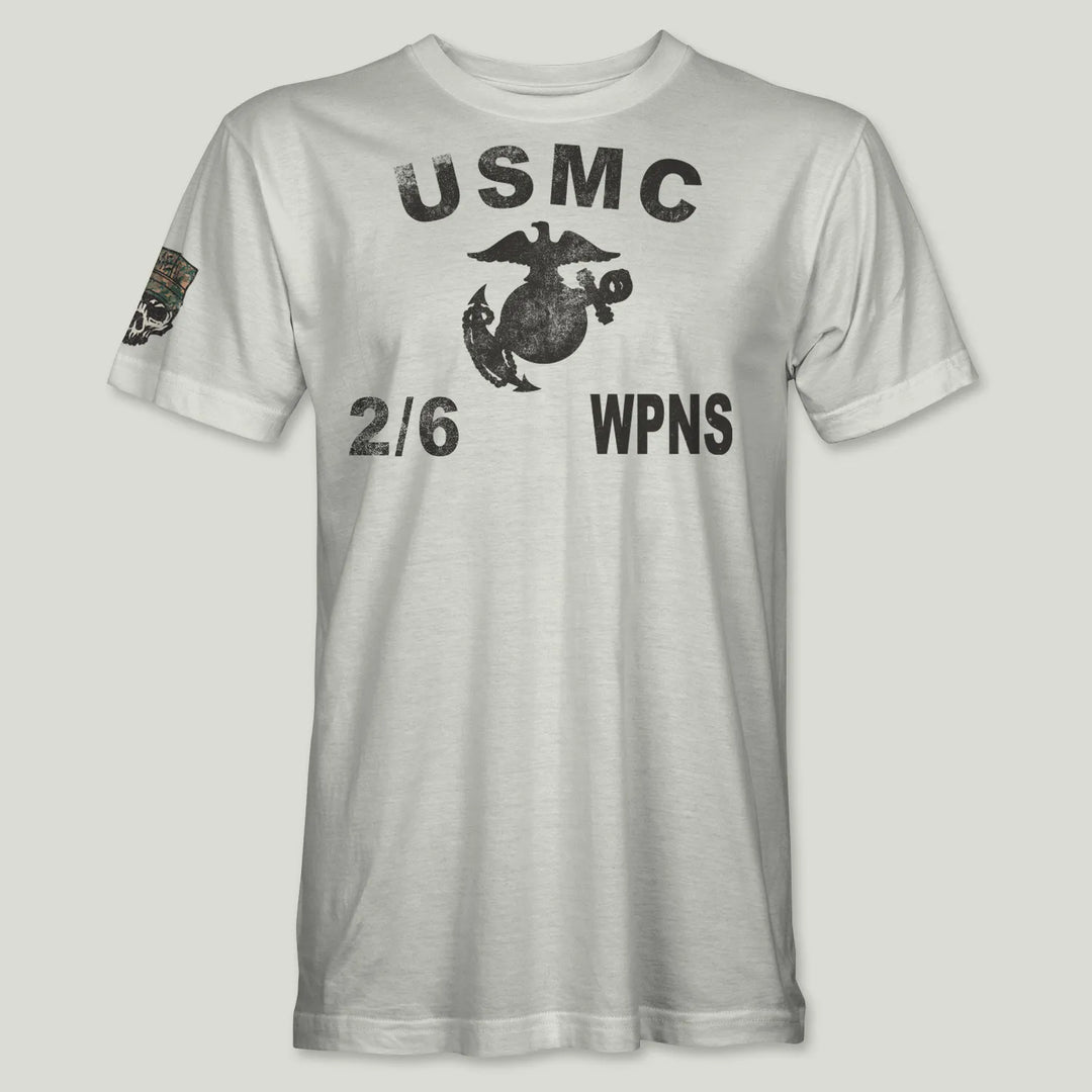USMC Guidon 2nd Bn 6th Marines V26 Tee (Black)