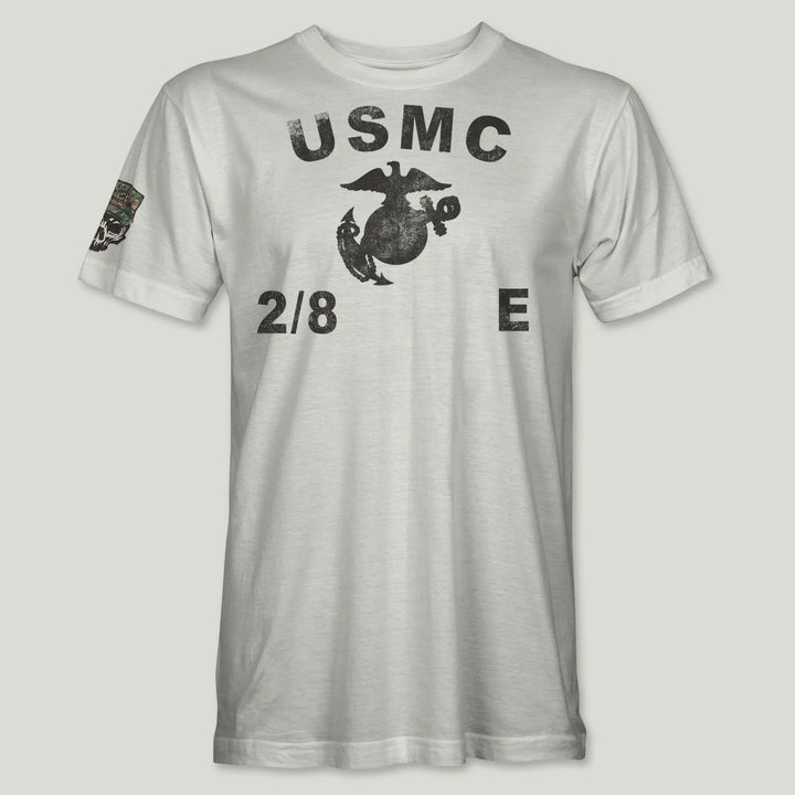 USMC Guidon 2nd Bn 8th Marines V28 Tee (Black)