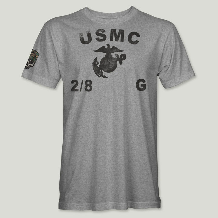 USMC Guidon 2nd Bn 8th Marines V28 Tee (Black)