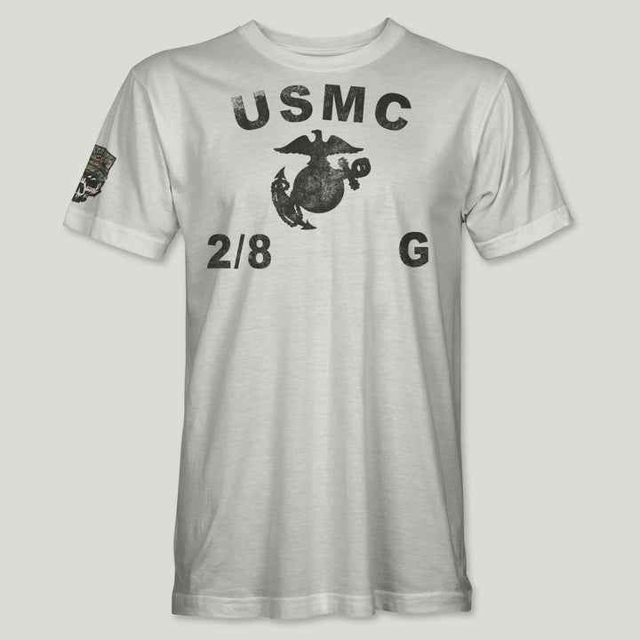 USMC Guidon 2nd Bn 8th Marines V28 Tee (Black)