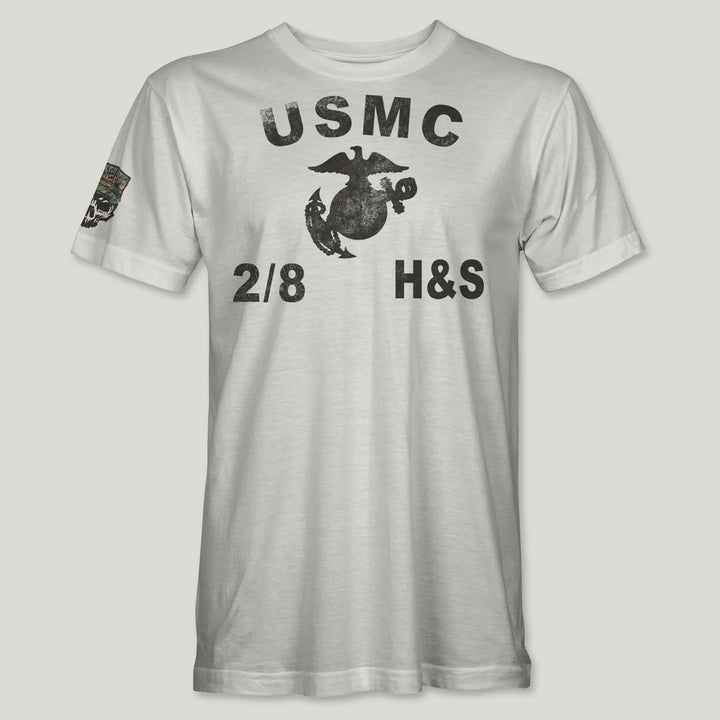 USMC Guidon 2nd Bn 8th Marines V28 Tee (Black)