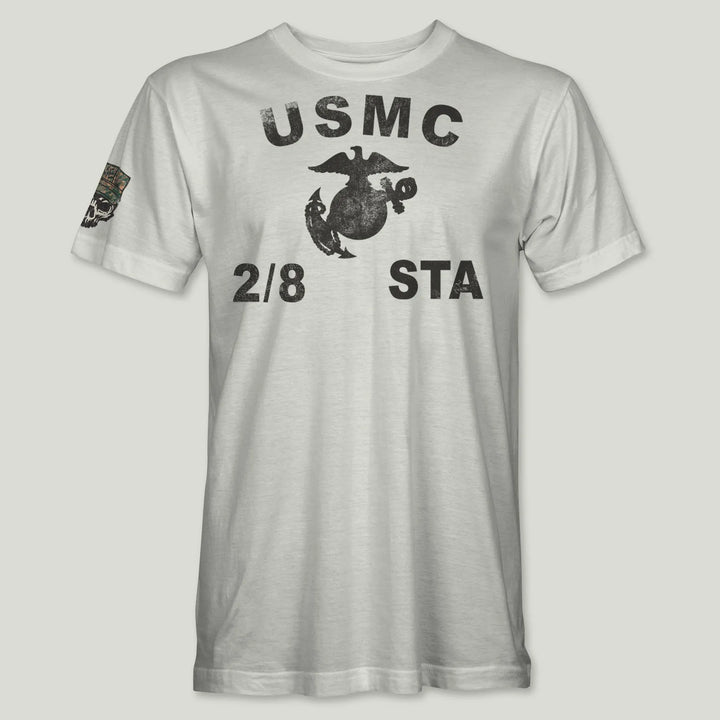 USMC Guidon 2nd Bn 8th Marines V28 Tee (Black)