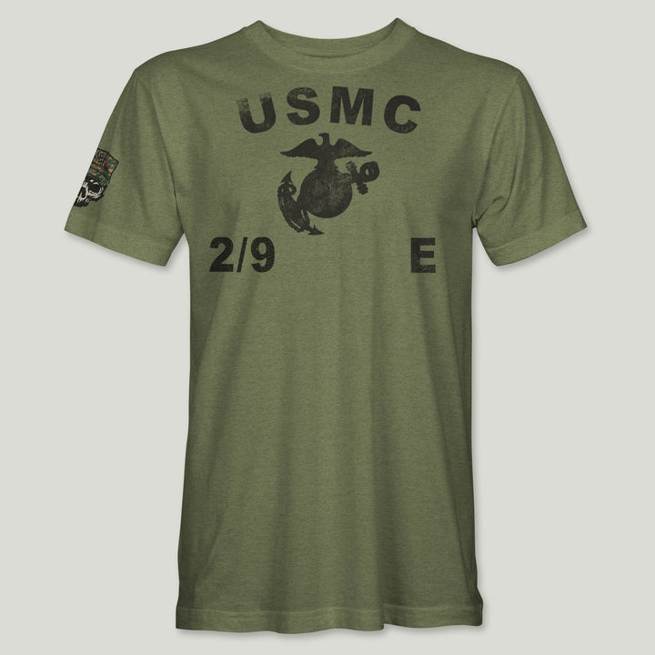 USMC Guidon 2nd Bn 9th Marines V29 Tee (Black)