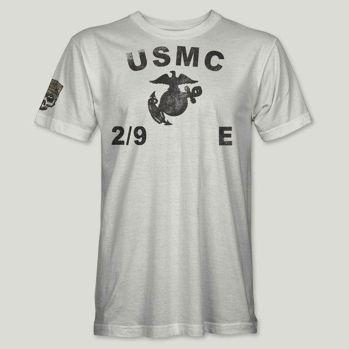 USMC Guidon 2nd Bn 9th Marines V29 Tee (Black)