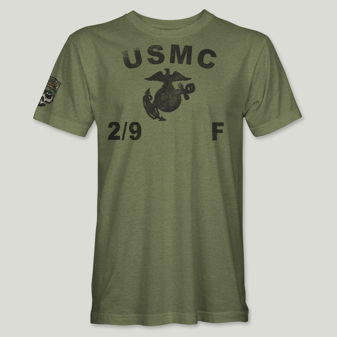 USMC Guidon 2nd Bn 9th Marines V29 Tee (Black)