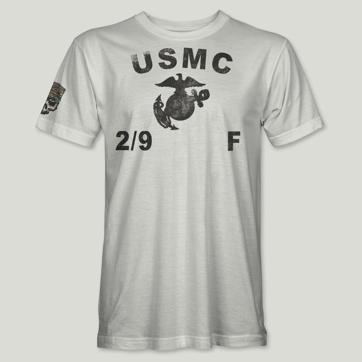 USMC Guidon 2nd Bn 9th Marines V29 Tee (Black)