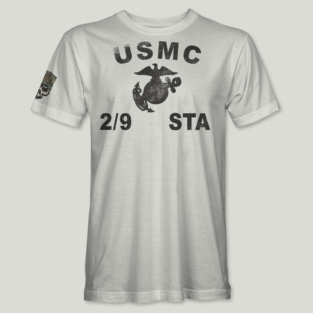 USMC Guidon 2nd Bn 9th Marines V29 Tee (Black)