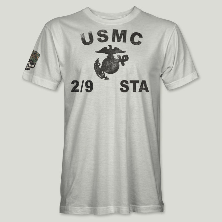 USMC Guidon 2nd Bn 9th Marines V29 Tee (Black)