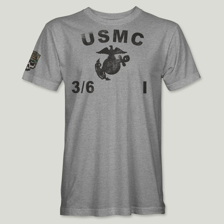 USMC Guidon 3rd Bn 6th Marines V36 Tee (Black)