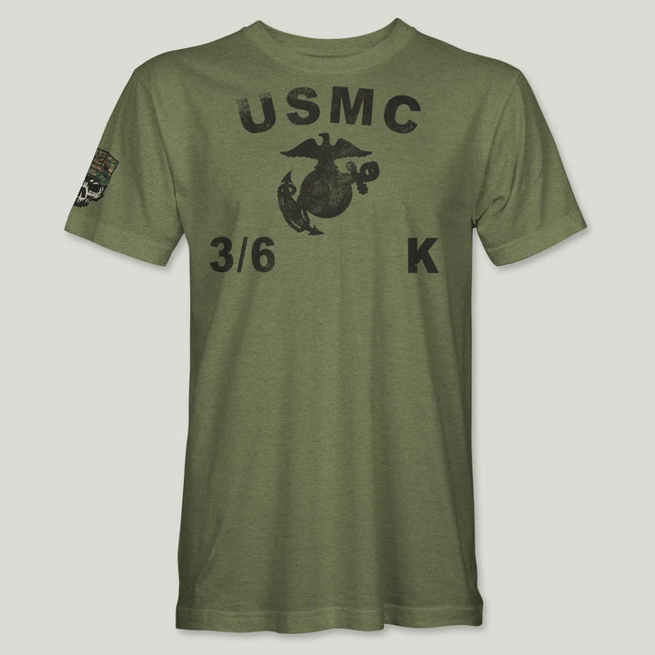 USMC Guidon 3rd Bn 6th Marines V36 Tee (Black)