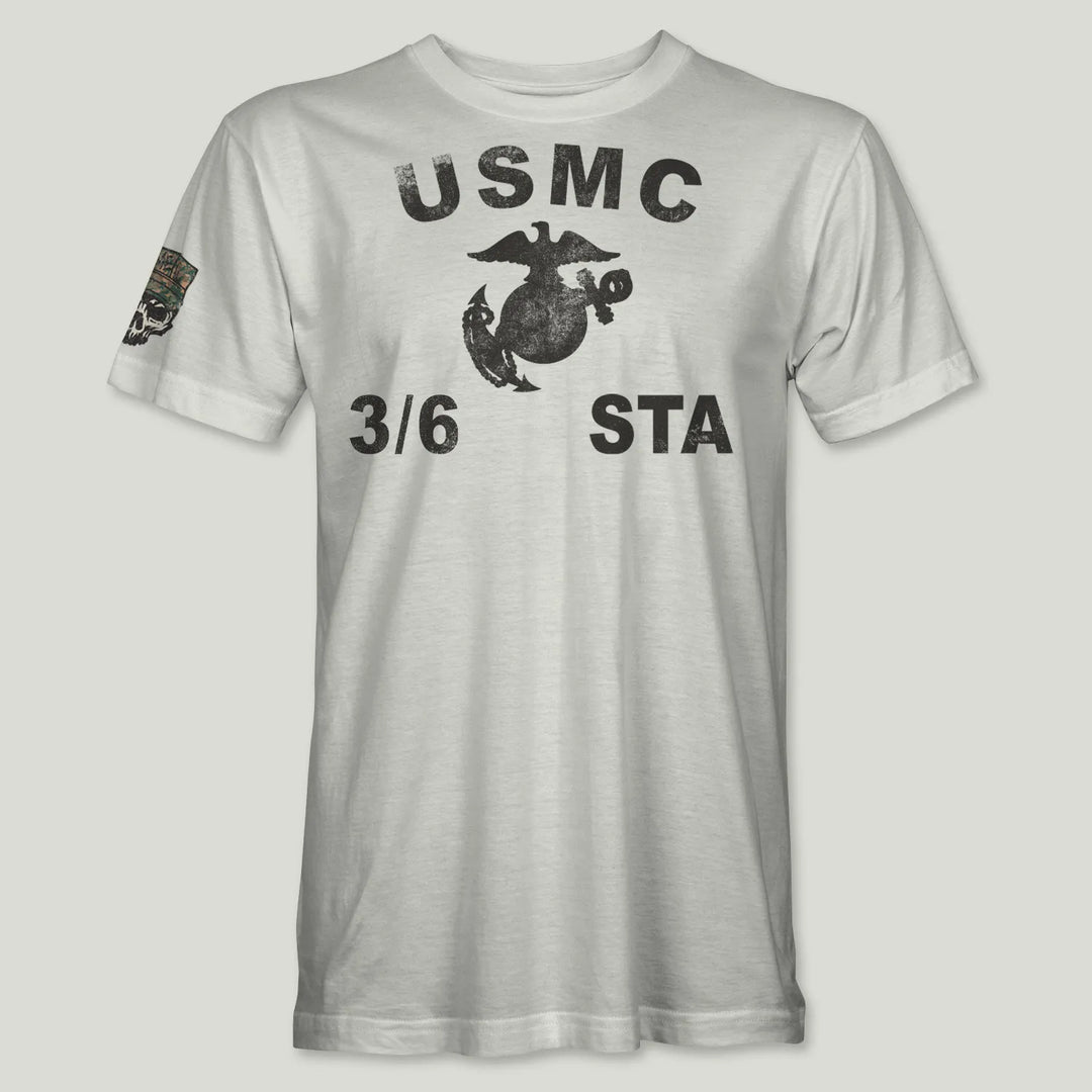 USMC Guidon 3rd Bn 6th Marines V36 Tee (Black)