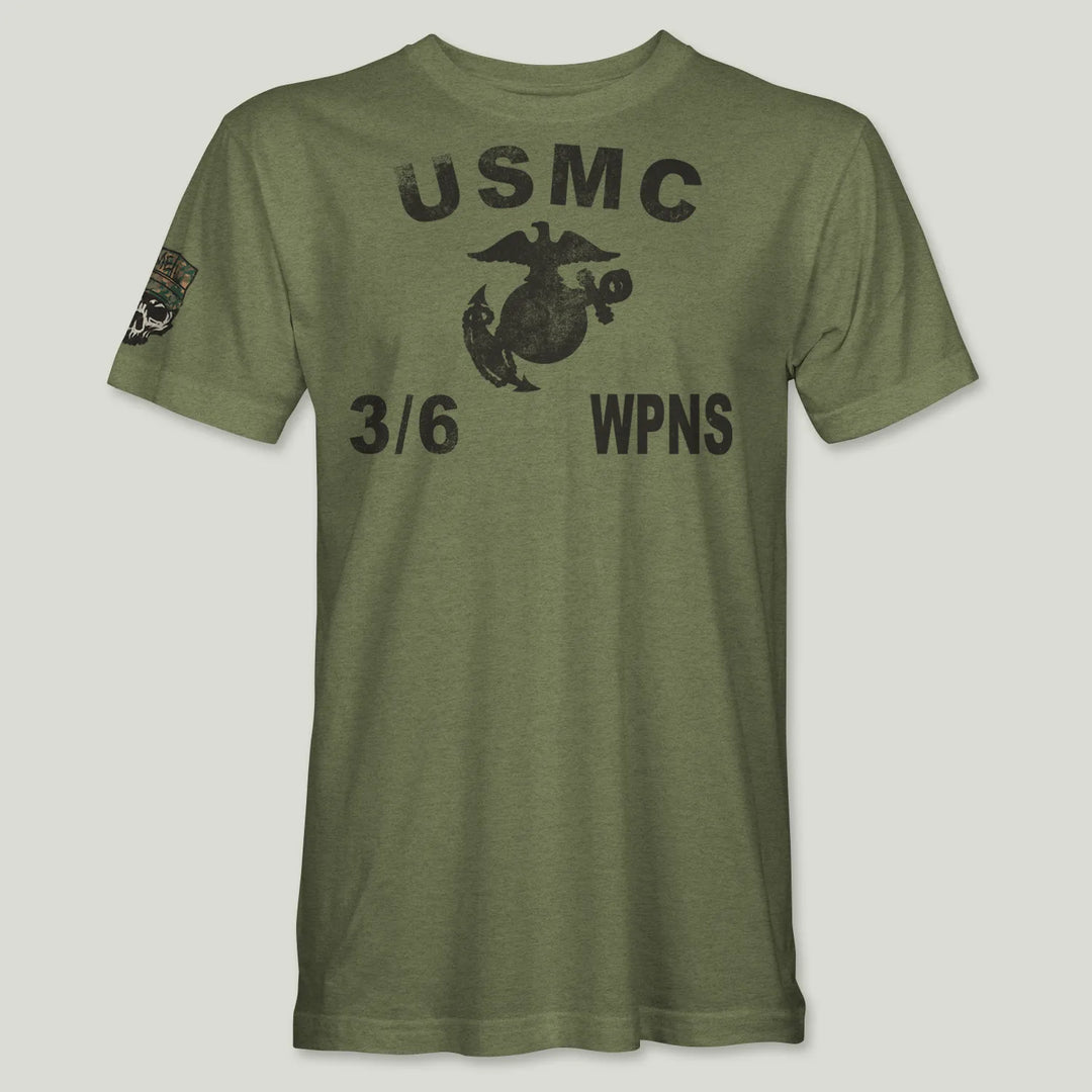 USMC Guidon 3rd Bn 6th Marines V36 Tee (Black)