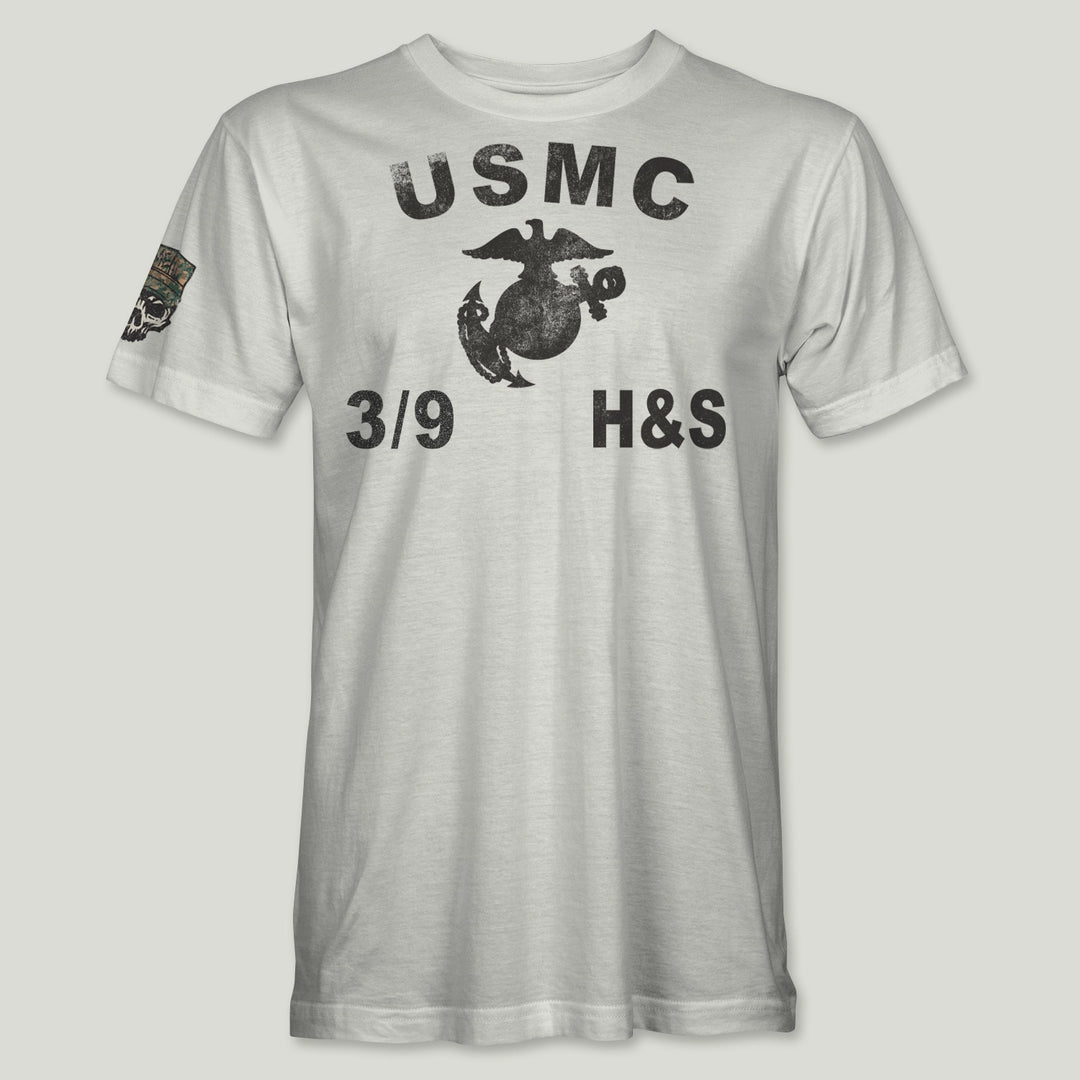USMC Guidon 3rd Bn 9th Marines V39 Tee (Black)